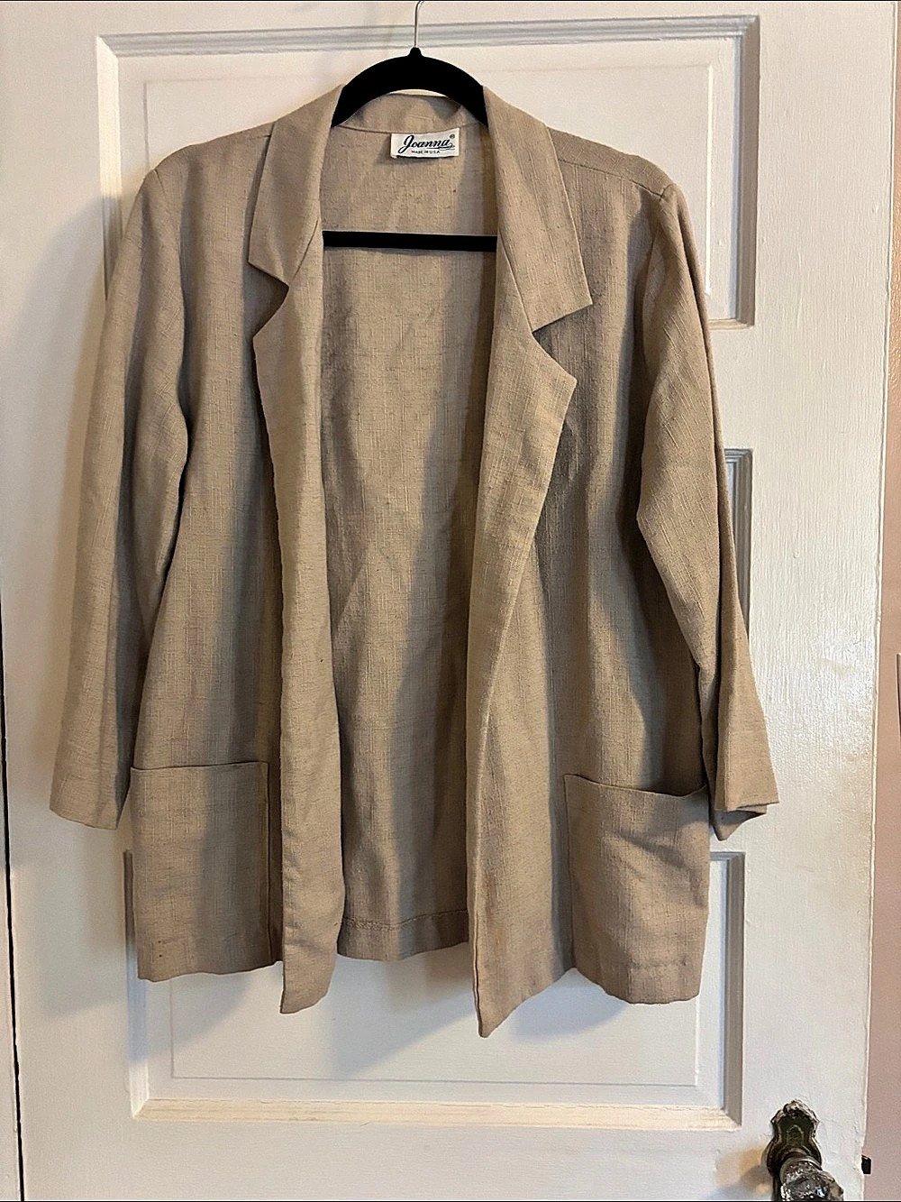 Vintage beige Joanna Beige Open Front Blazer